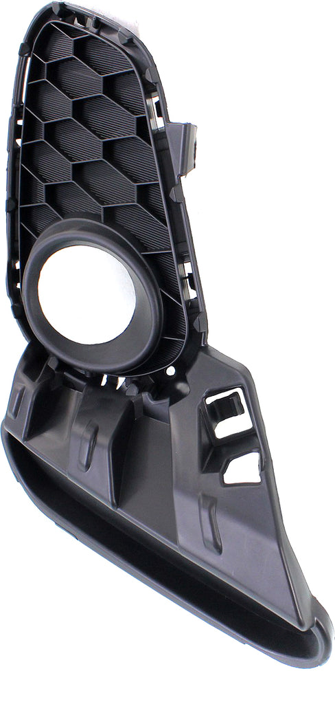MAZDA 3 12-13 FRONT FOG LAMP MOLDING RH, Primed, Smooth Black, w/ Fog Light Hole, Hatchback/Sedan
