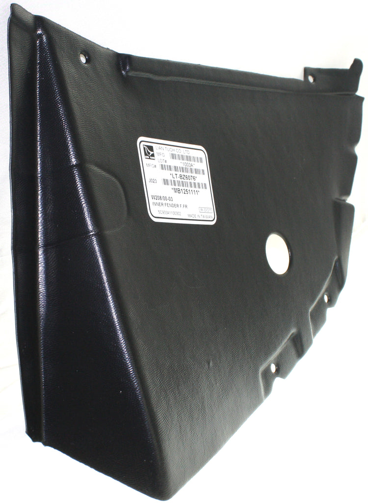 CLK-CLASS 00-03 FRONT FENDER LINER RH, Front Section, (208) Chassis