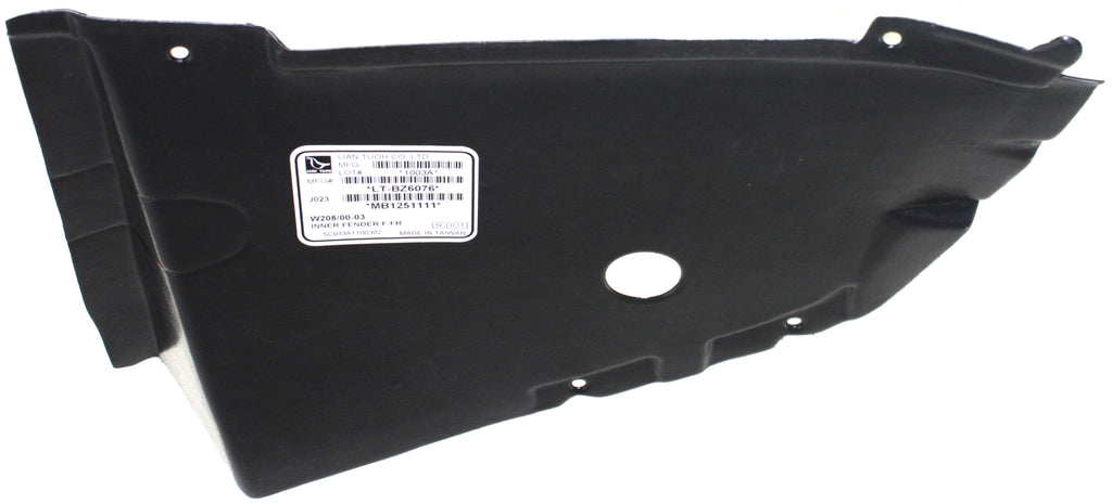 CLK-CLASS 00-03 FRONT FENDER LINER RH, Front Section, (208) Chassis