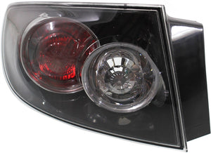 MAZDA 3 07-09 TAIL LAMP LH, Lens and Housing, Halogen/Standard Type, Sedan