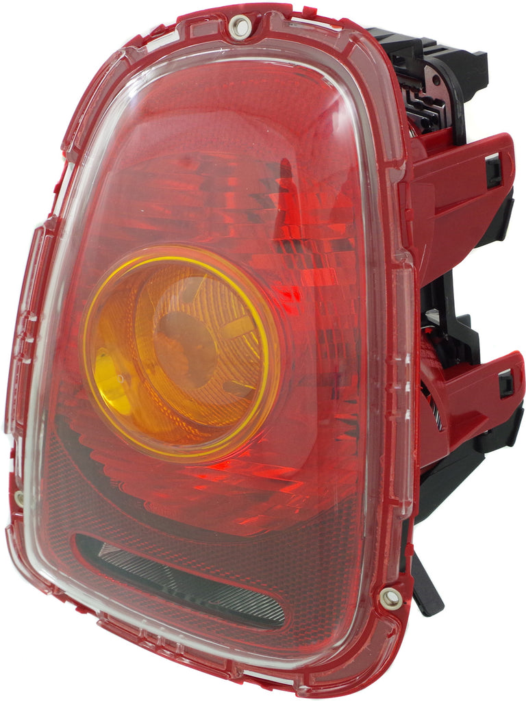 COOPER 07-10 TAIL LAMP RH, Assy, Yellow Turn Indicator, Hatchback/(Convertible 09-10, Amber Lens)