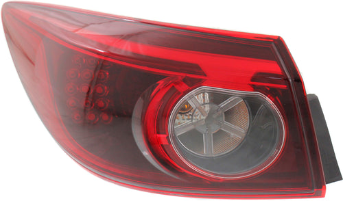 MAZDA 3 14-14 TAIL LAMP LH, Outer, Assembly, LED, To 3-31-14, Sedan - CAPA