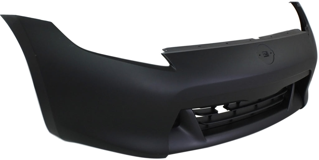 Front Bumper Cover Plastic Primed CAPA 2009 - 2012 Nissan 370Z Without Sport Pkg Convertible (Coupe Without Air Spoiler) Replacement REPN010349PQ