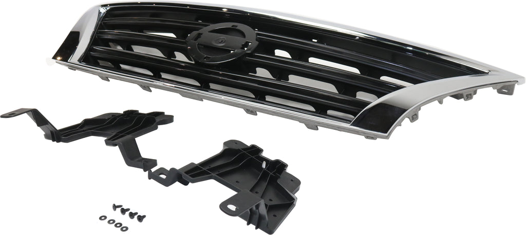 SENTRA 13-15 GRILLE, Chrome Shell/Painted Dark Silver Black, Sport Type, SR Models - CAPA