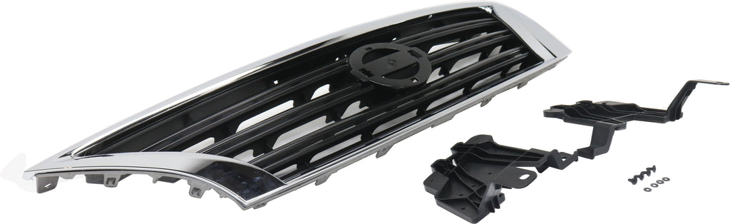 SENTRA 13-15 GRILLE, Chrome Shell/Painted Dark Silver Black, Sport Type, SR Models - CAPA