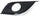 VERSA 15-18 FRONT FOG LAMP MOLDING RH, Textured/Chrome, Sedan