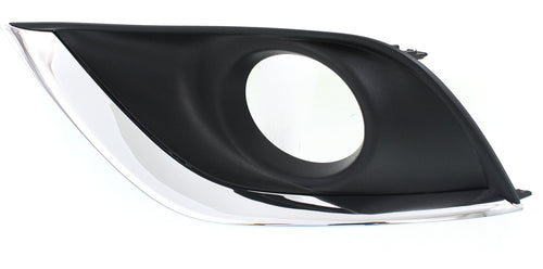 VERSA 15-18 FRONT FOG LAMP MOLDING LH, Textured/Chrome, Sedan