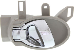 CUBE 09-14/JUKE 11-15/VERSA 12-19 FRONT INTERIOR DOOR HANDLE RH, Chrome Lever+Gray Housing, Plastic (=REAR)