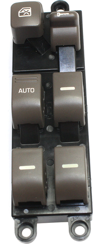 QUEST 00-02 DOOR LOCK SWITCH, Front, LH, Taupe, with Power Rear Windows, 14 Male Terminals