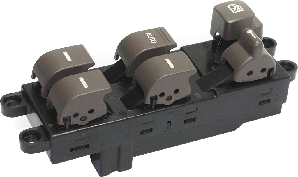QUEST 00-02 DOOR LOCK SWITCH, Front, LH, Taupe, with Power Rear Windows, 14 Male Terminals
