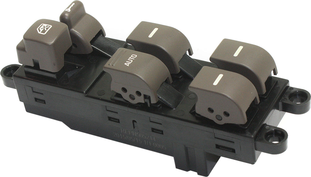 QUEST 00-02 DOOR LOCK SWITCH, Front, LH, Taupe, with Power Rear Windows, 14 Male Terminals