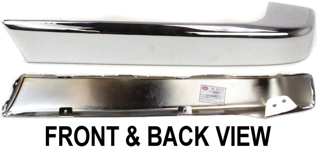PATHFINDER 96-99 REAR BUMPER END LH, Extension, Outer, Bright, Plastic