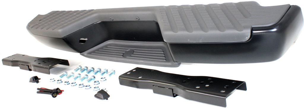 FRONTIER 01-04 STEP BUMPER, FACE BAR AND PAD, w/ Pad Provision, w/ Mounting Bracket, Powdercoated Black