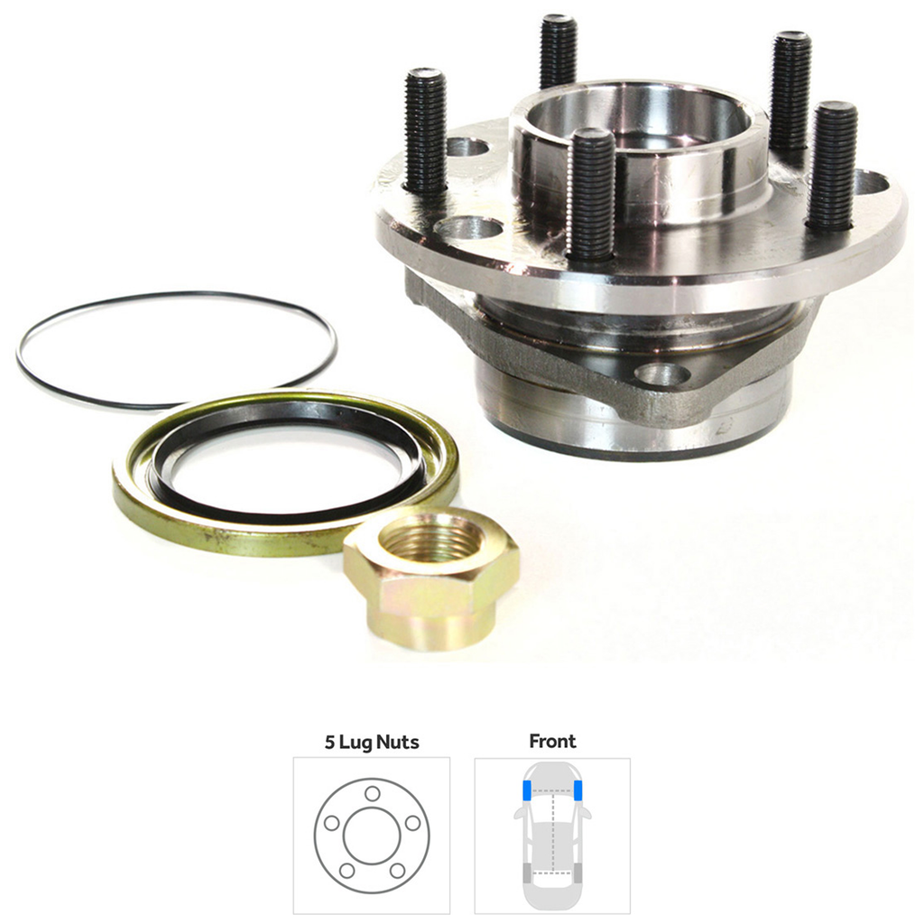 CUTLASS CIERA 83-93 FRONT HUB ASSEMBLY RH=LH, 5 Studs, 5 x 4.53 in. Bolt Pattern
