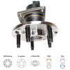 BERETTA 92-96/SUNFIRE 95-05 REAR HUB ASSEMBLY RH=LH, 5 Studs