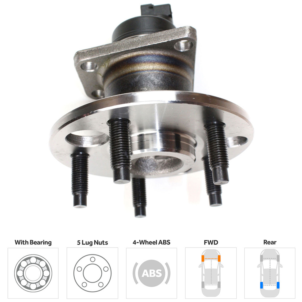 BERETTA 92-96/SUNFIRE 95-05 REAR HUB ASSEMBLY RH=LH, 5 Studs