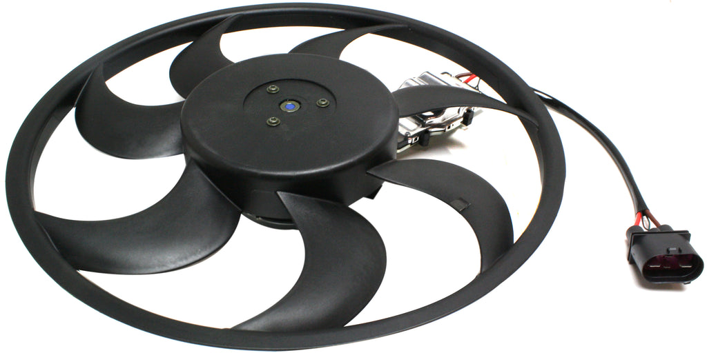 TOUAREG 04-10 / Q7 07-15 RADIATOR FAN BLADE/MOTOR ASSY., RH, w/o Tow Pckg., w/Control Module