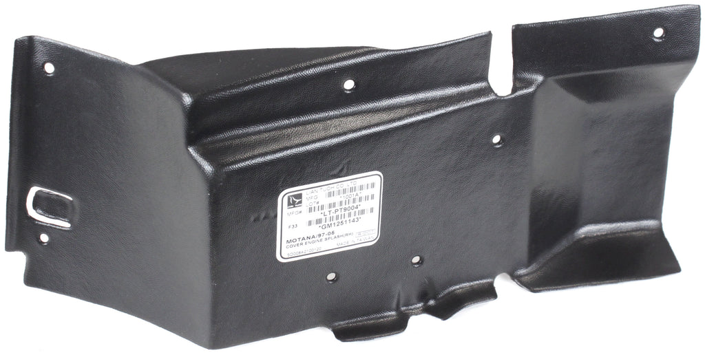 MONTANA 99-05 ENGINE SPLASH SHIELD, Under Cover, RH