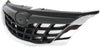 IMPREZA 08-08 GRILLE, Painted Silver Shell/Painted Black Insert, w/o Emblem, Sedan/Wagon