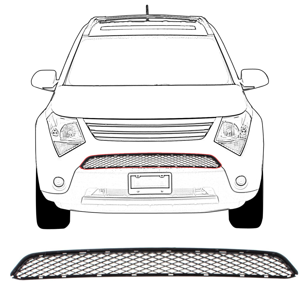 XL-7 07-09 FRONT BUMPER GRILLE, Black