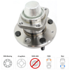 FORENZA 04-06/RENO 05-08 REAR HUB ASSEMBLY RH=LH, 4 Studs, 4 x 114.3 mm Bolt Pattern, 4-Bolt Modified