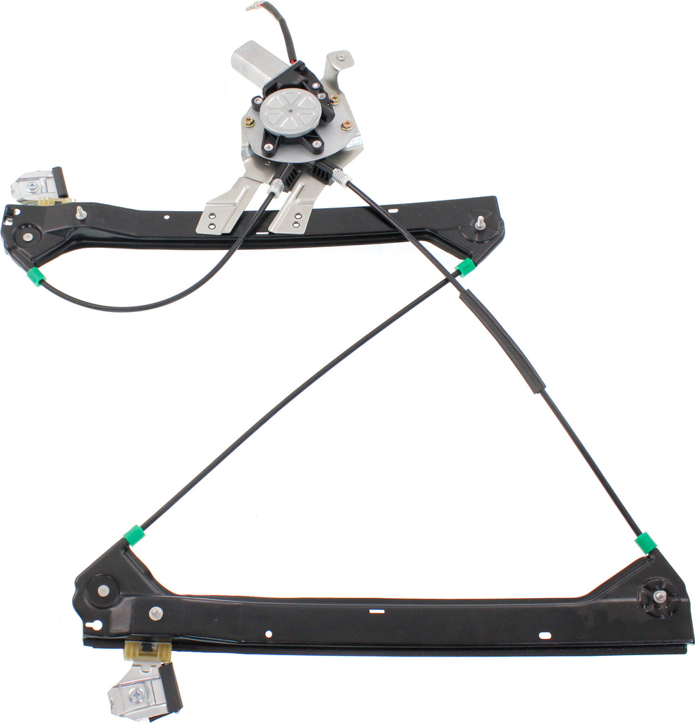 SAAB 9-3 03-07 FRONT WINDOW REGULATOR RH, Power, w/ Motor, w/o Finger Protection, Sedan/Wagon