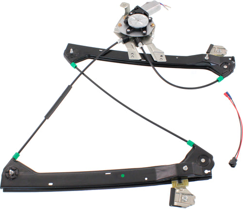 SAAB 9-3 03-07 FRONT WINDOW REGULATOR LH, Power, w/ Motor, w/o Finger Protection, Sedan/Wagon