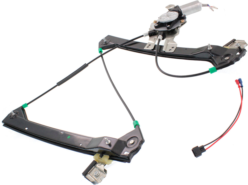 SAAB 9-3 03-07 FRONT WINDOW REGULATOR LH, Power, w/ Motor, w/o Finger Protection, Sedan/Wagon