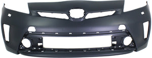 PRIUS/PRIUS PLUG-IN 12-15 FRONT BUMPER COVER, Prmd, w/ HLW Holes, (Plug-In Models LED Headlights ) - CAPA