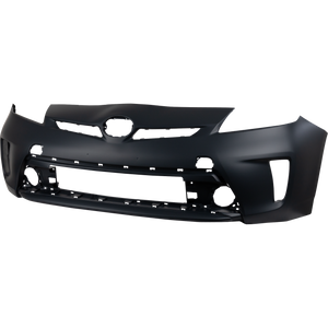 PRIUS/PRIUS PLUG-IN 12-15 FRONT BUMPER COVER, Prmd, w/o HLW Holes, (Plug-In Models Halogen Headlights) - CAPA