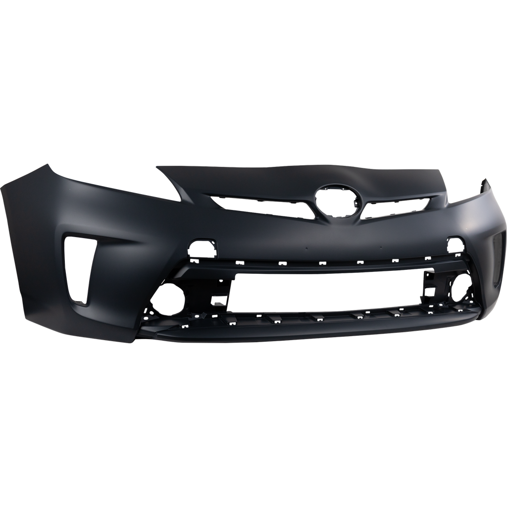 PRIUS/PRIUS PLUG-IN 12-15 FRONT BUMPER COVER, Prmd, w/o HLW Holes, (Plug-In Models Halogen Headlights) - CAPA