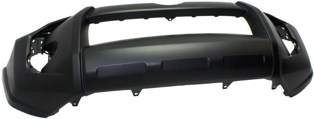 4RUNNER 14-23 FRONT BUMPER COVER, Primed, SR5/SR5 Premium Models, w/ Front Emblem, w/o Holes for Chrome Trim and Valance Panel - CAPA