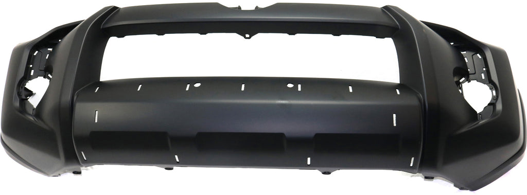 4RUNNER 14-23 FRONT BUMPER COVER, Primed, SR5/Trail Models, w/o Holes for Chrome Trim, w/ Valance Panel - CAPA