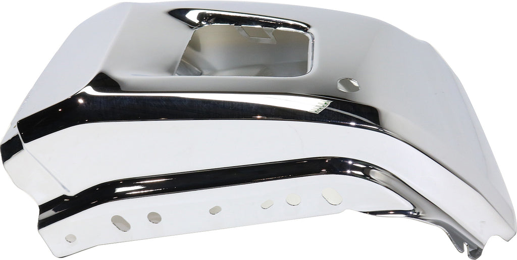 TUNDRA 14-21 FRONT BUMPER END RH, Chrome, Steel, w/ Park Assist Sensor Holes - CAPA