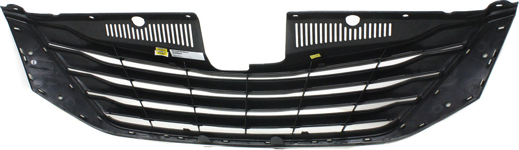 SIENNA 11-17 GRILLE, Black Shell and Insert, w/o Radar Cruise Control, (Base, 7-Seater)/L Model - CAPA