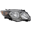 COROLLA 09-10 HEAD LAMP RH, Assembly, Halogen, Black Interior, S/XRS Models, North America Built Vehicle - CAPA