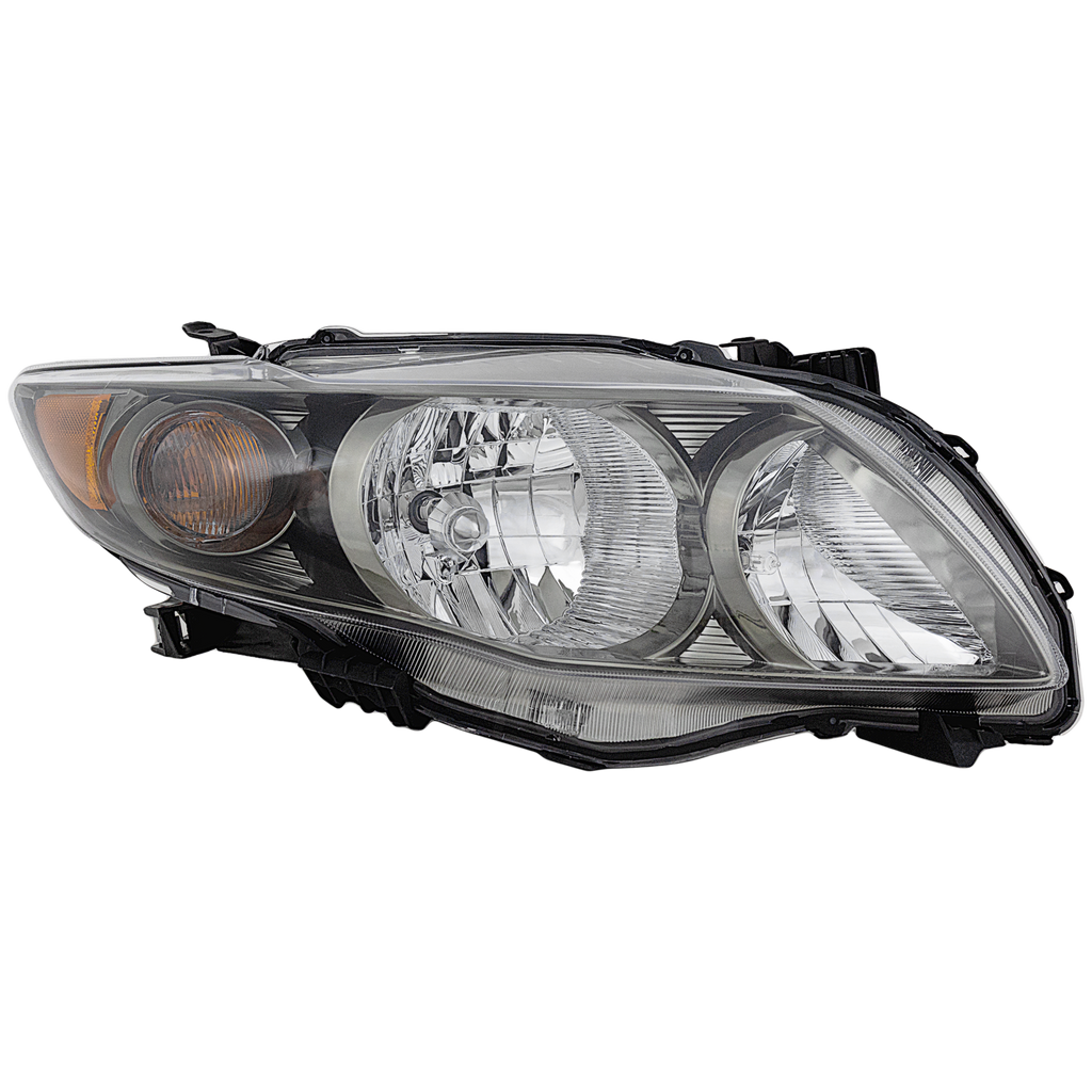 COROLLA 09-10 HEAD LAMP RH, Assembly, Halogen, Black Interior, S/XRS Models, North America Built Vehicle - CAPA