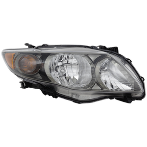 COROLLA 09-10 HEAD LAMP RH, Assembly, Halogen, Black Interior, S/XRS Models, North America Built Vehicle - CAPA