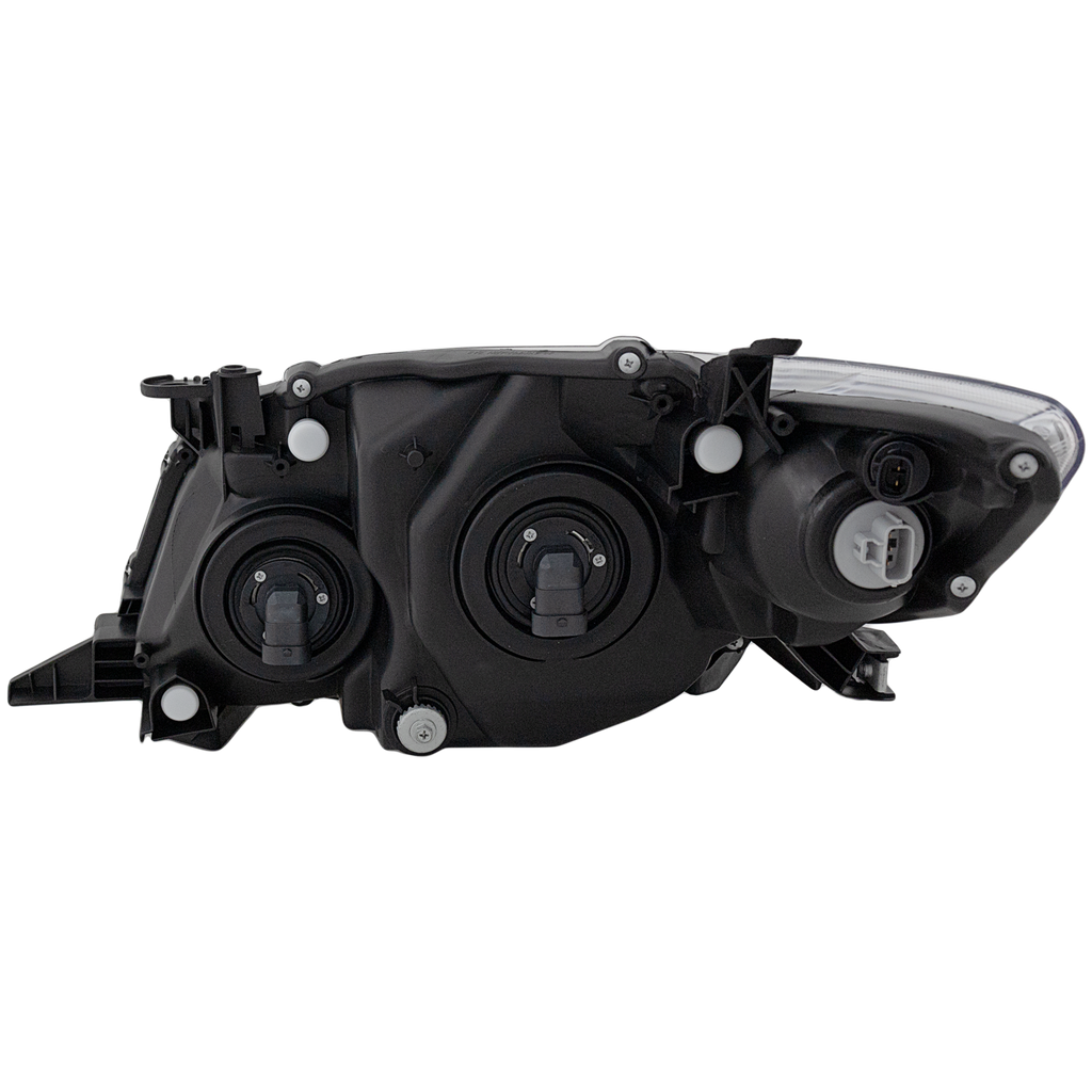 COROLLA 09-10 HEAD LAMP RH, Assembly, Halogen, Black Interior, S/XRS Models, North America Built Vehicle - CAPA