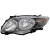 COROLLA 09-10 HEAD LAMP LH, Assembly, Halogen, Black Interior, S/XRS Models, North America Built Vehicle - CAPA