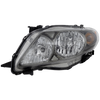 COROLLA 09-10 HEAD LAMP LH, Assembly, Halogen, Black Interior, S/XRS Models, North America Built Vehicle - CAPA