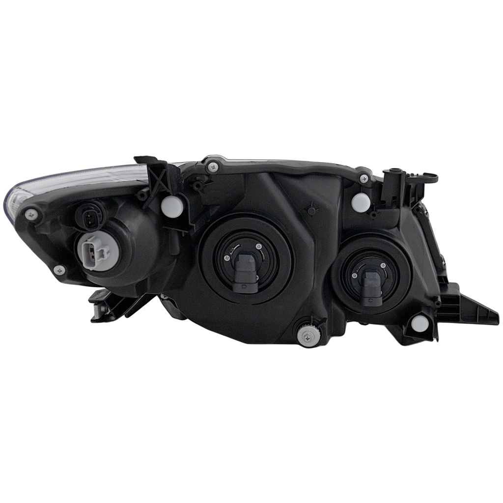 COROLLA 09-10 HEAD LAMP LH, Assembly, Halogen, Black Interior, S/XRS Models, North America Built Vehicle - CAPA