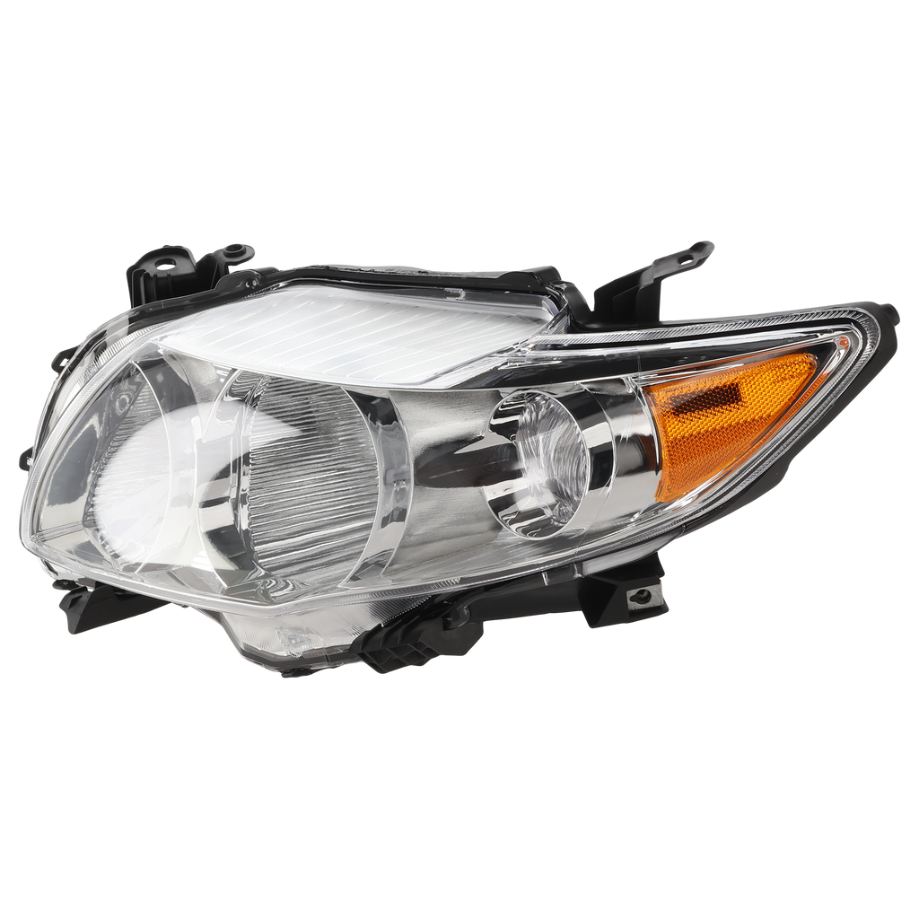 COROLLA 09-10 HEAD LAMP LH, Assembly, Halogen, Chrome Interior, Base/CE/LE/XLE Models, North America Built Vehicle - CAPA
