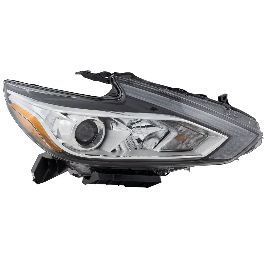 ALTIMA 16-18 HEAD LAMP RH, Assembly, Halogen, Chrome Interior, w/o LED Daytime Running Light - CAPA