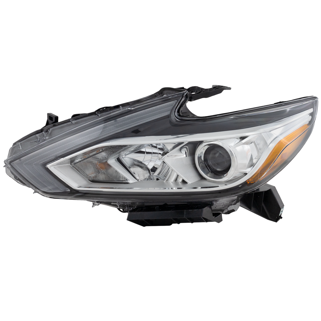 ALTIMA 16-18 HEAD LAMP LH, Assembly, Halogen, Chrome Interior, w/o LED Daytime Running Light - CAPA