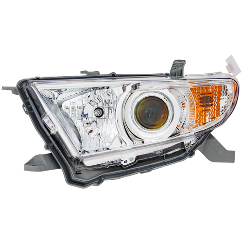 HIGHLANDER 11-13 HEAD LAMP LH, Assembly, Halogen, (Exc. Hybrid Models), USA Built Vehicle - CAPA