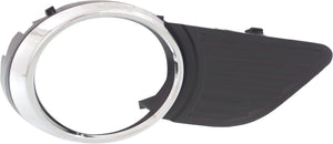 SIENNA 11-17 FRONT FOG LAMP MOLDING RH, Black, w/ Chrome Trim, w/ Park Distance Control Sensor Holes