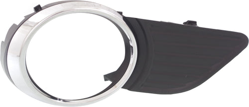 SIENNA 11-17 FRONT FOG LAMP MOLDING RH, Black, w/ Chrome Trim, w/ Park Distance Control Sensor Holes