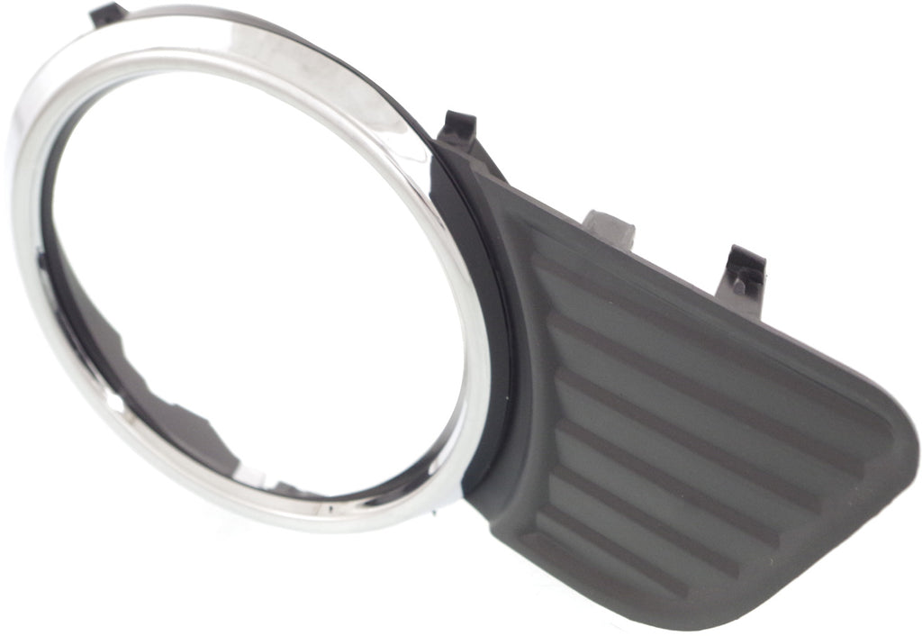 SIENNA 11-17 FRONT FOG LAMP MOLDING RH, Black, w/ Chrome Trim, w/ Park Distance Control Sensor Holes