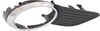 SIENNA 11-17 FRONT FOG LAMP MOLDING RH, Black, w/ Chrome Trim, w/ Park Distance Control Sensor Holes